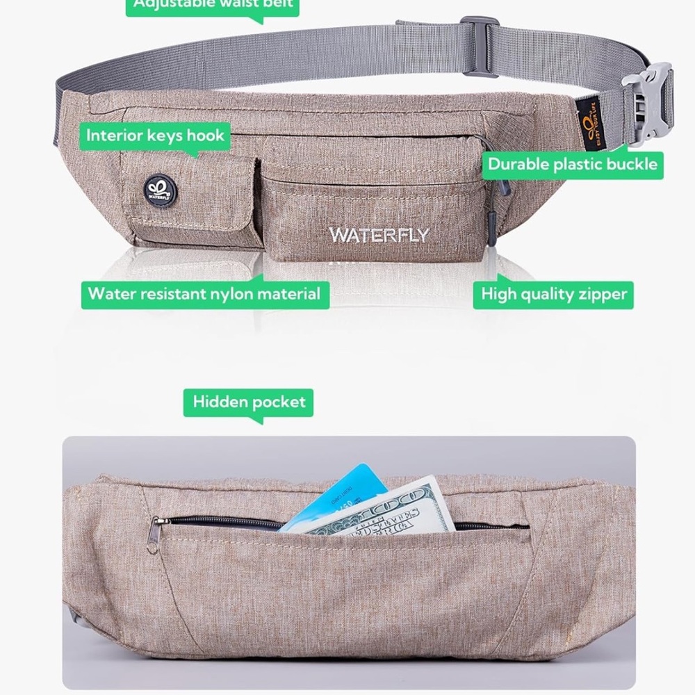 WATERFLY Fanny Pack slim belt bag (lot of 2) - Picture 5 of 6